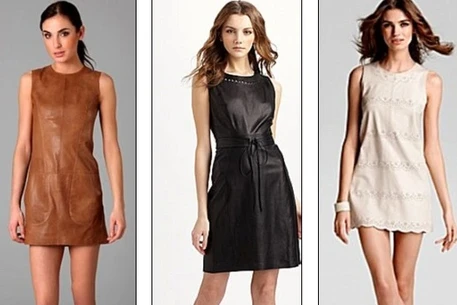 Кожаное платье — хит этого сезона