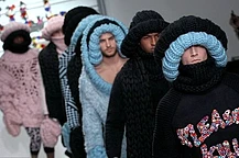 Необычные вязаные вещи с Лондонской недели мужской моды
