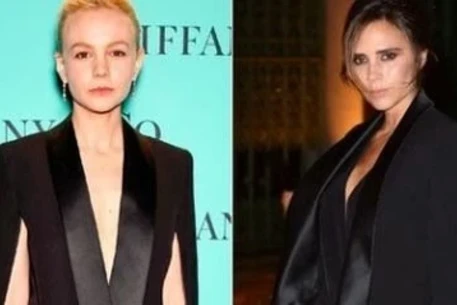 Виктория Бекхэм и Кэри Маллиган в костюме Виктории Бекхэм