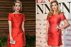 Кейт Аптон и Эмма Робертс в платье Фенди