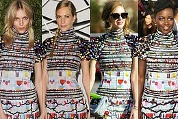 Аня Рубик, Поппи Делевинь, Люпита Нионго и Кьяра Ферраньи в платье Chanel