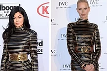 Кайли Дженнер и Каролина Куркова в платье Balmain