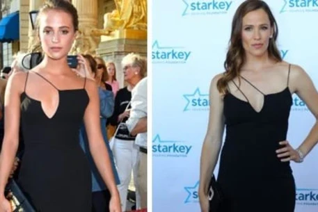 Алисия Викандер и Дженнифер Гарнер в платье Victoria Beckham