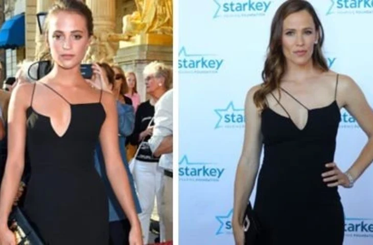 Алисия Викандер и Дженнифер Гарнер в платье Victoria Beckham