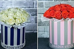 Букет цветов в шляпной коробке – хит сезона