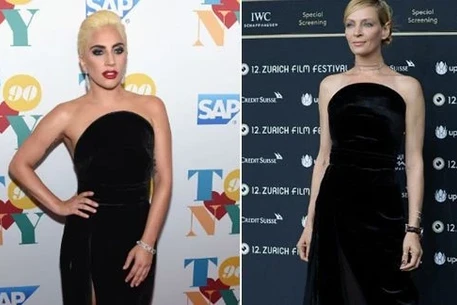 Ума Турман и Леди Гага в платье Brandon Maxwell