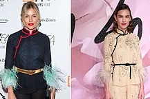 Алекса Чанг и Сиенна Миллер в костюме Prada