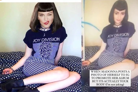 Мадонну высмеяли за фотошоп: певица приставила свою голову к телу другой девушки