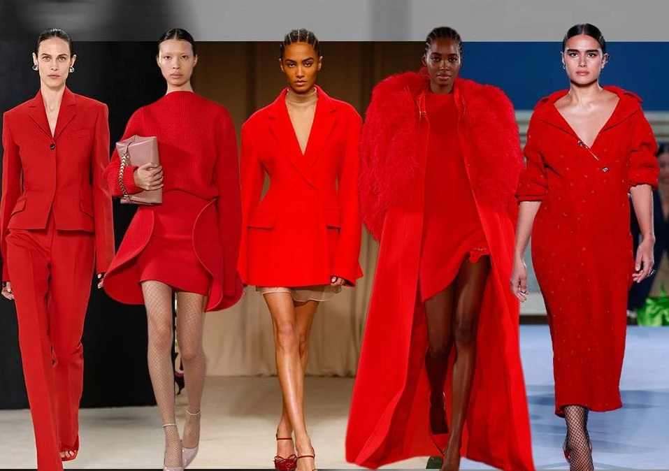 Цветные колготки, красный цвет и другие модные тренды осени 2023