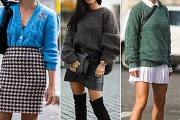 Как носить свитер с юбкой