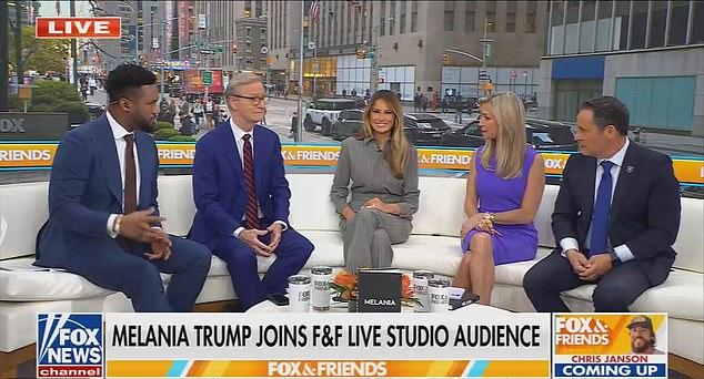 Бывшая первая леди и мать одного ребенка появилась в шоу Fox & Friends во вторник утром, чтобы обсудить ее новые мемуары, «Мелания», вышедшие в начале этого месяца.