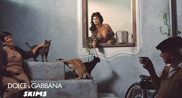 Ким Кардашьян для провокационной фотосессии Dolce &amp; Gabbana x SKIMS