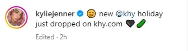 В среду утром Кайли решила подшутить над вирусным моментом с огурцом у Кендалл — в рекламном ролике, которым она поделилась для своей новой коллекции одежды Khy, выпущенной несколькими часами ранее.