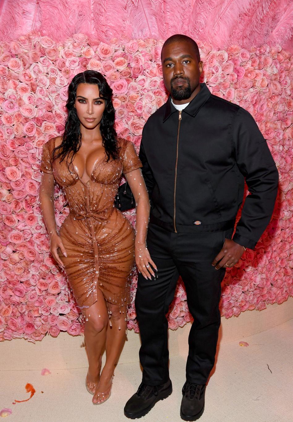 Канье Уэст и Ким Кардашьян на Met Gala 2019.