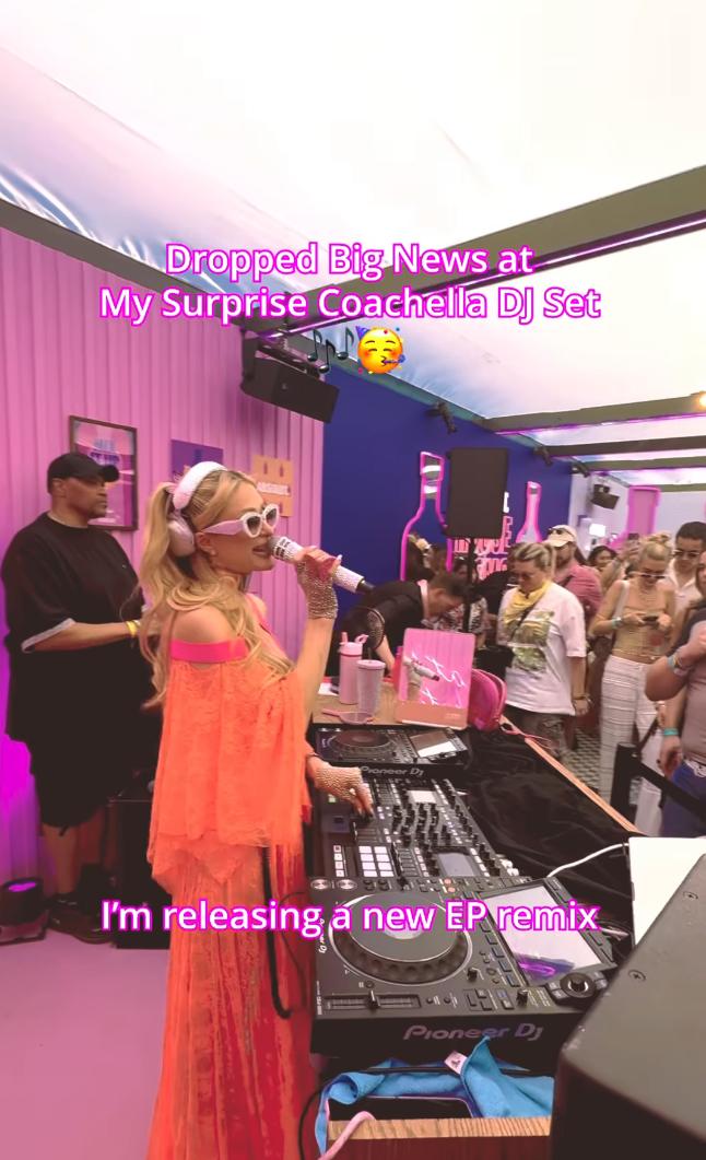 Париж Хилтон неожиданно выступила диджеем на Coachella 2025.