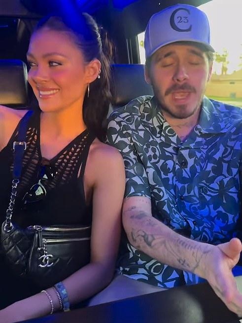 Бруклин Бекхэм и Никола Пельтц бурно отметили годовщину свадьбы на Coachella, после того, как семья Бекхэм их "проигнорировала".