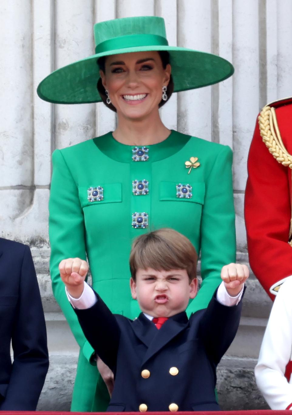 Кейт Миддлтон и принц Луи на параде Trooping the Colour в июне 2023 года.