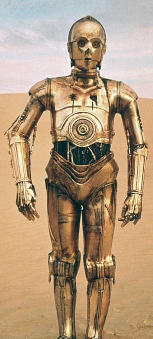 C-3PO в фильме "Звёздные войны: Новая надежда", 1977 год.