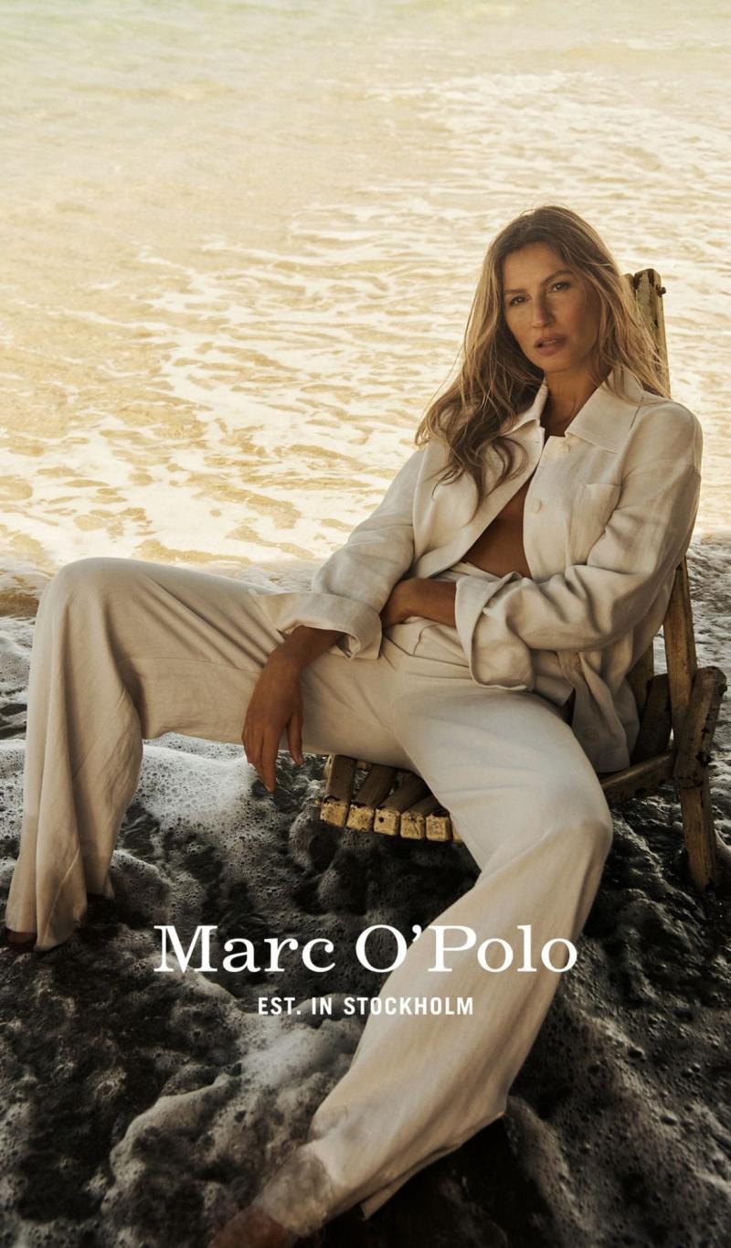Жизель Бюндхен сотрудничает с Marc O'Polo в новой рекламной кампании, воплощая естественность и стиль.