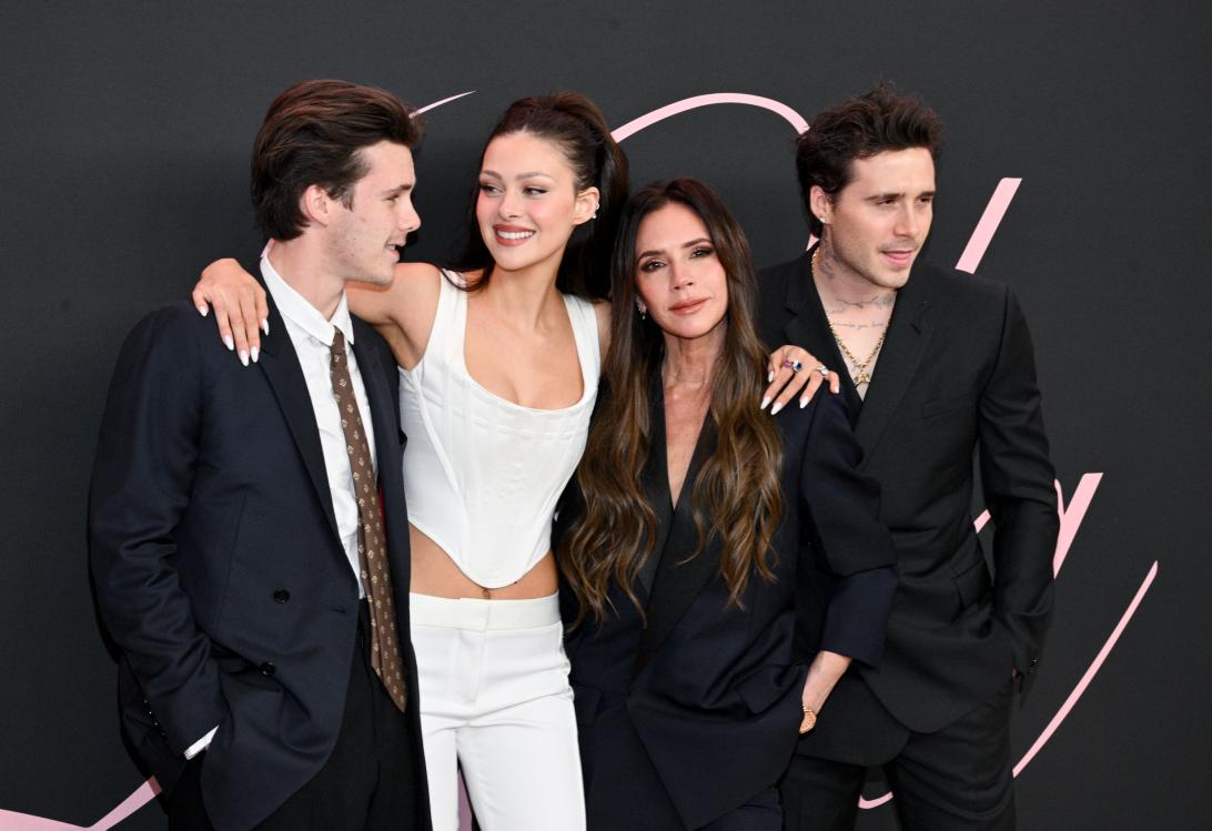 На премьере фильма "Lola": Круз Бекхэм, Никола Пельтц, Виктория Бекхэм и Бруклин Бекхэм.