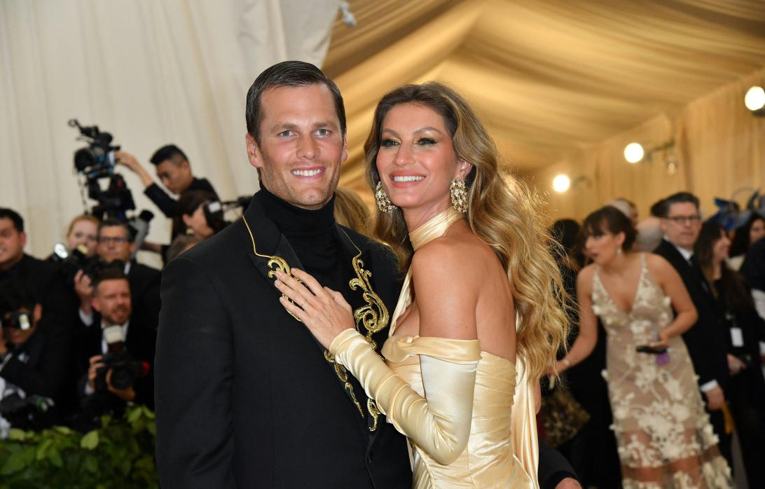 Жизель Бюндхен и Том Брэди на Met Gala 2018.