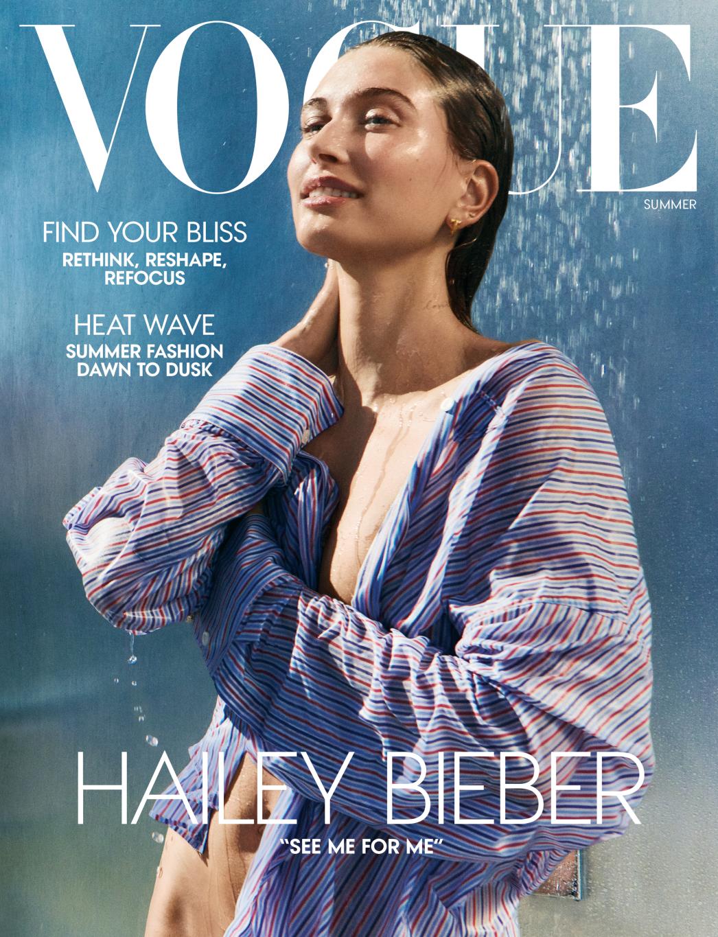 Хейли Бибер украсила обложку Vogue.