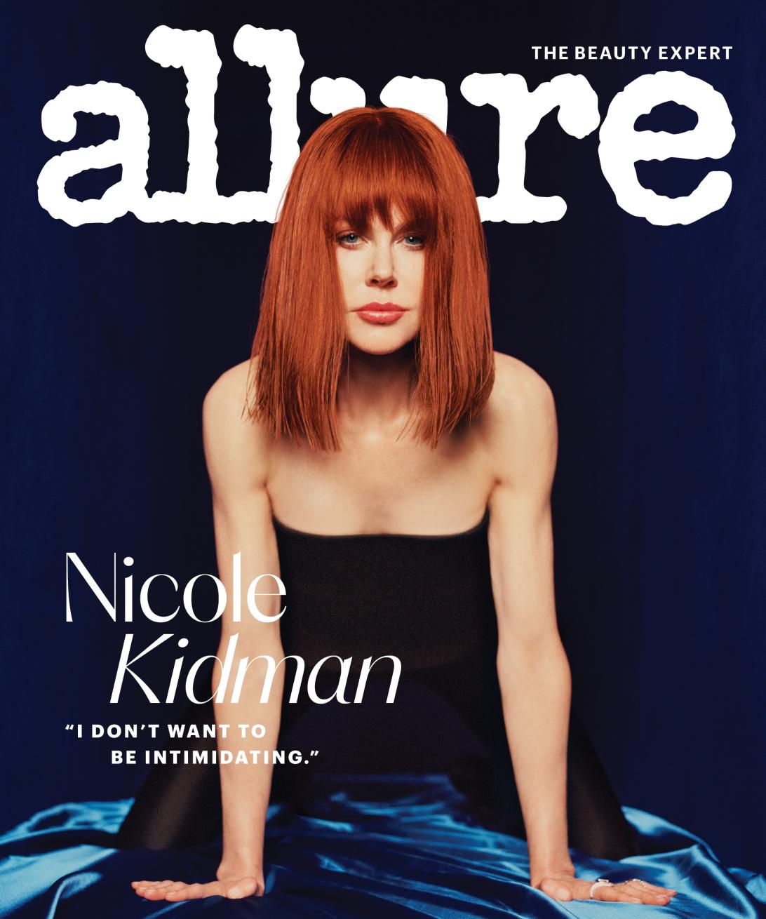 Обложка Allure: Николь Кидман в красном парике.