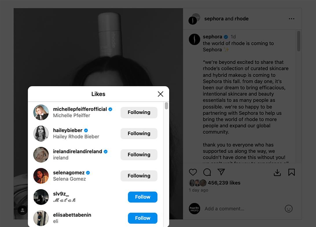 Скриншот из Instagram