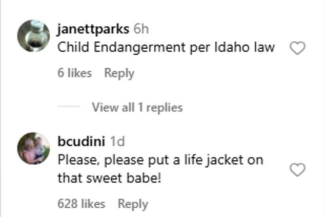 Кортни Кардашьян Баркер подверглась критике за отсутствие спасательного жилета на сыне