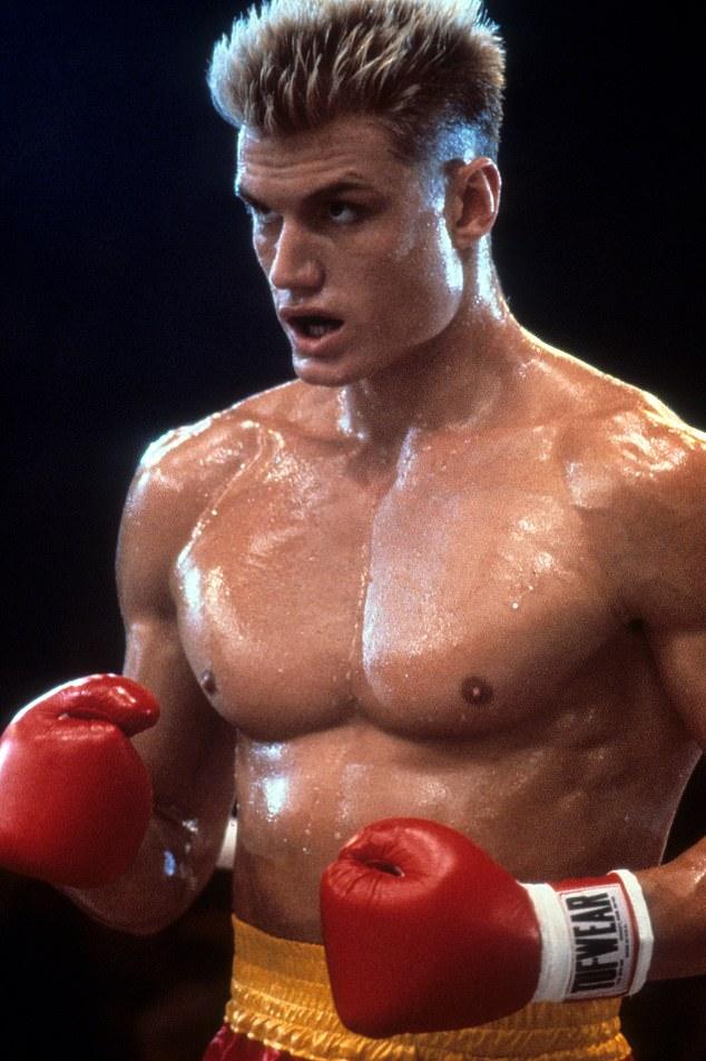 Дольф Лундгрен в культовом образе Ивана Драго из фильма «Рокки IV» (1985).