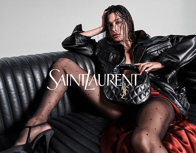 Хейли Бибер снялась в модной кампании Saint Laurent