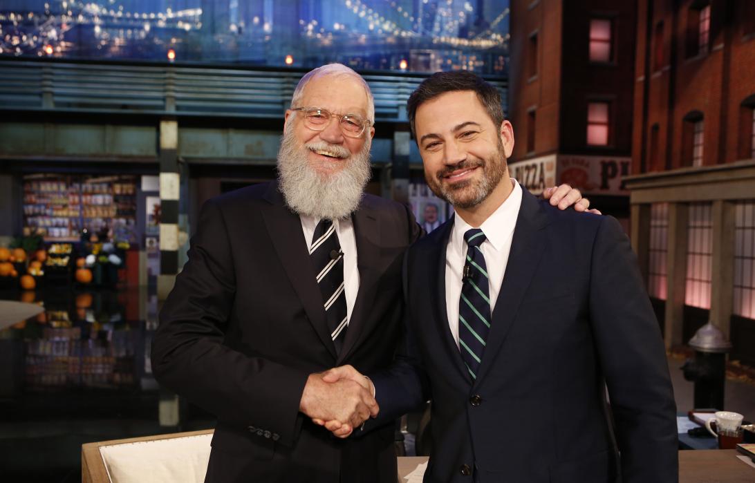 Джимми Киммел и Дэвид Леттерман на «Jimmy Kimmel Live!».