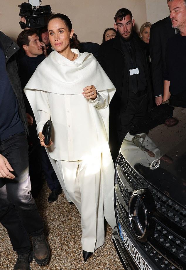 Меган Маркл, герцогиня Сассекская, посетила показ Balenciaga Весна/Лето 2026 в рамках Парижской Недели моды 4 октября.