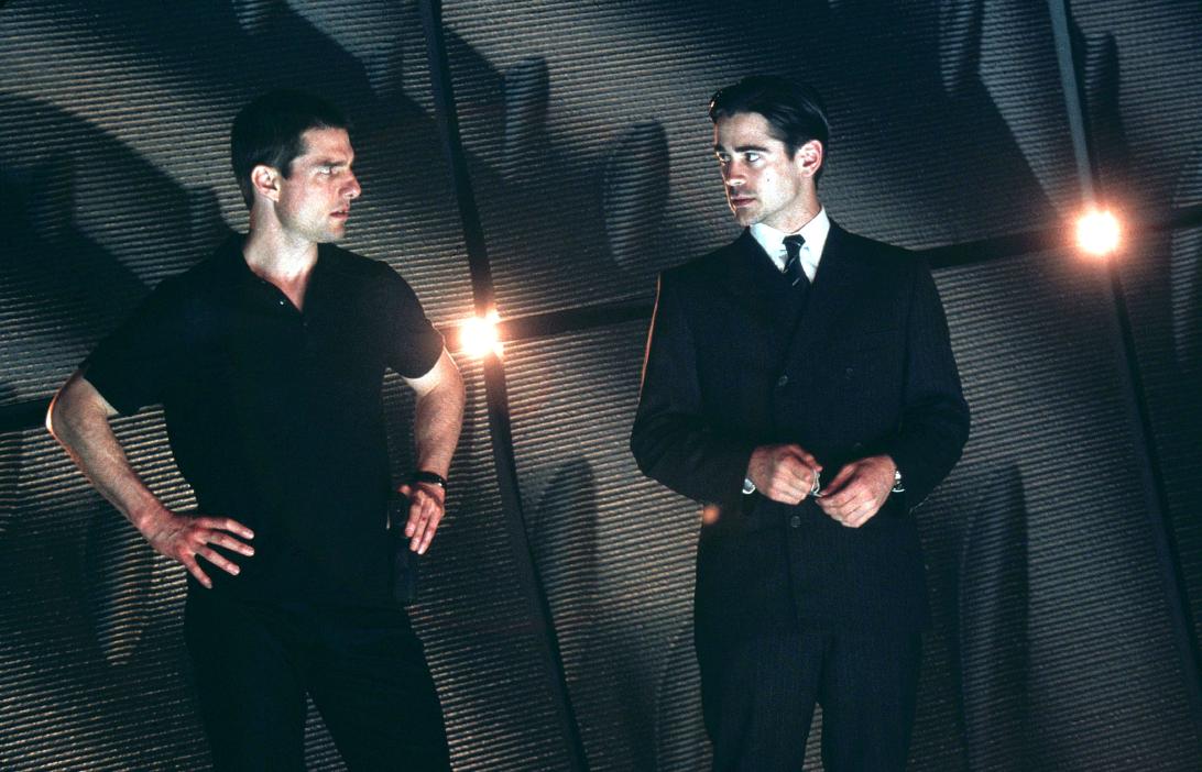 Сцена из «Особого мнения» с Томом Крузом и Колином Фарреллом.