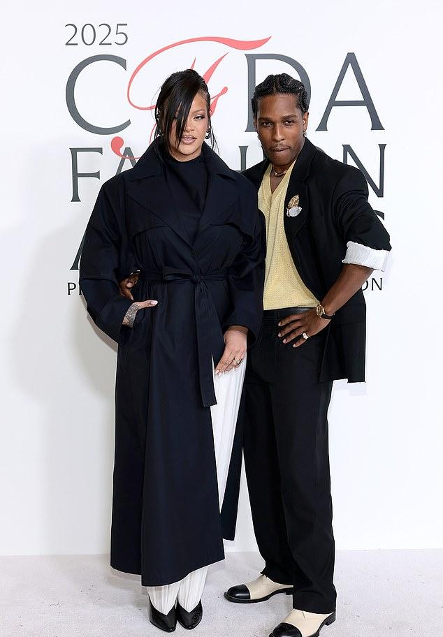 Рианна и A$AP Rocky на церемонии CFDA Fashion Awards 2025