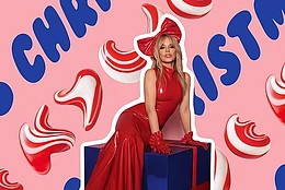 Кайли Миноуг поразила воображение в облегающем красном латексном платье, объявив в среду о выходе своего совершенно нового рождественского альбома