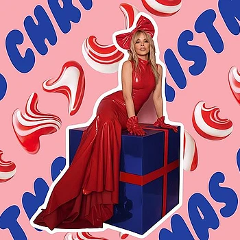 Кайли Миноуг поразила воображение в облегающем красном латексном платье, объявив в среду о выходе своего совершенно нового рождественского альбома