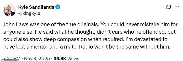 Его ни с кем не спутаешь. Прямолинейный до резкости, он мог проявить и глубокое сострадание при необходимости, — написал он в Twitterе.