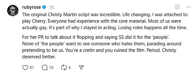 39-летняя звезда "OITNB" в Threads обрушилась на 28-летнюю актрису, утверждая, что потеряла роль из-за нее.