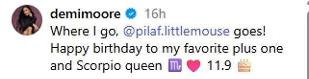 Деми была в восторге, разделив славу с крошечным Пилафом, и опубликовала подборку их милых и трогательных совместных моментов.