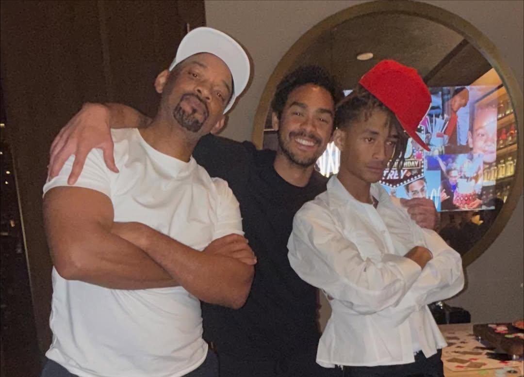 Уилл Смит и его сыновья Трей Смит и Джейден Смит.