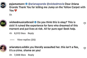 Безумный фанат, который перепрыгнул через ограждение и бросился прямо к Ариане Гранде во время сингапурской премьеры фильма «Злая: Во имя добра», теперь обвиняется в правонарушении