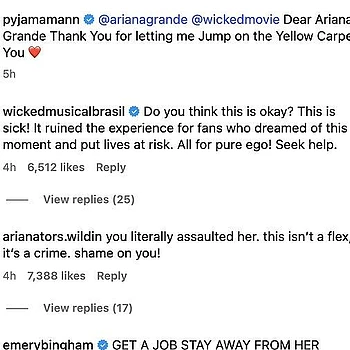 Безумный фанат, который перепрыгнул через ограждение и бросился прямо к Ариане Гранде во время сингапурской премьеры фильма «Злая: Во имя добра», теперь обвиняется в правонарушении