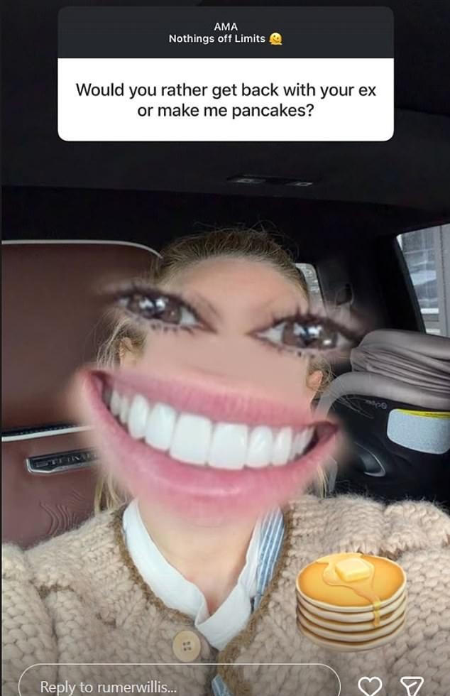На четверговом AMA инфлюенсера из Кентукки спросили: "Вернуться к бывшему или приготовить блины?" Она выложила фото стопки блинов.