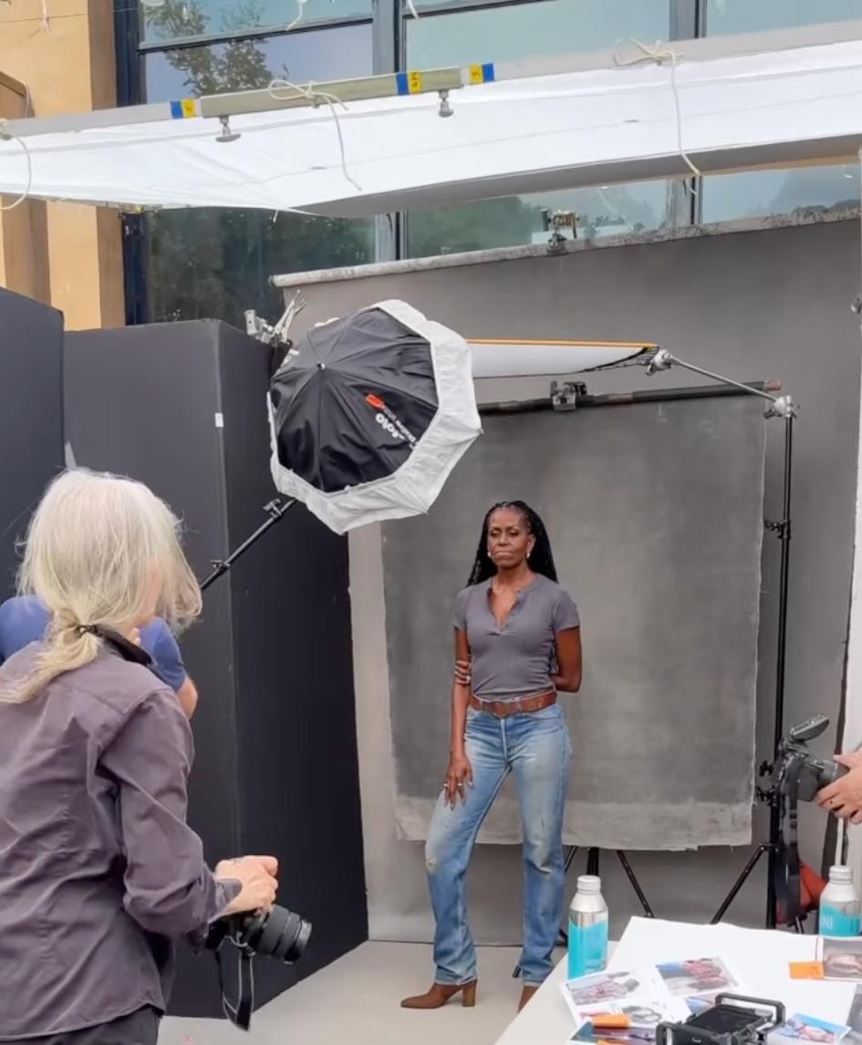 Мишель Обама позирует для знаменитой Энни Лейбовиц.