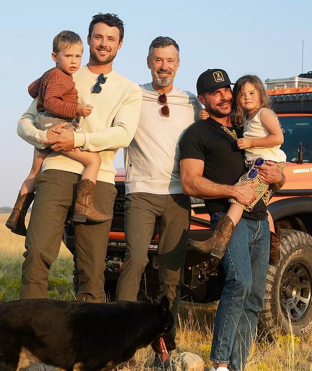 На фото: слева Дилан с Генри, в центре Дэвид, справа Зак с Оливией.