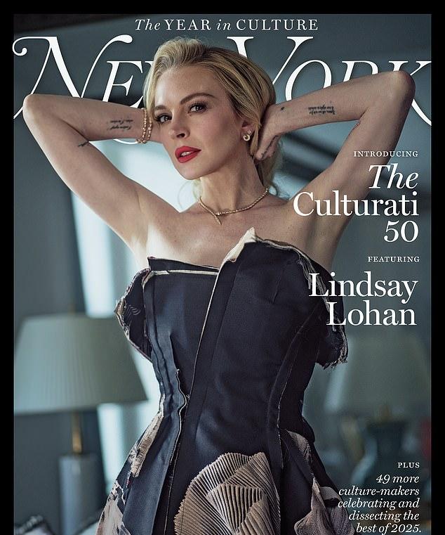 В этом году Линдси Лохан триумфально вернулась с хитом «Чумовая пятница», украсив обложку New York magazine для их выпуска Culturati 50.