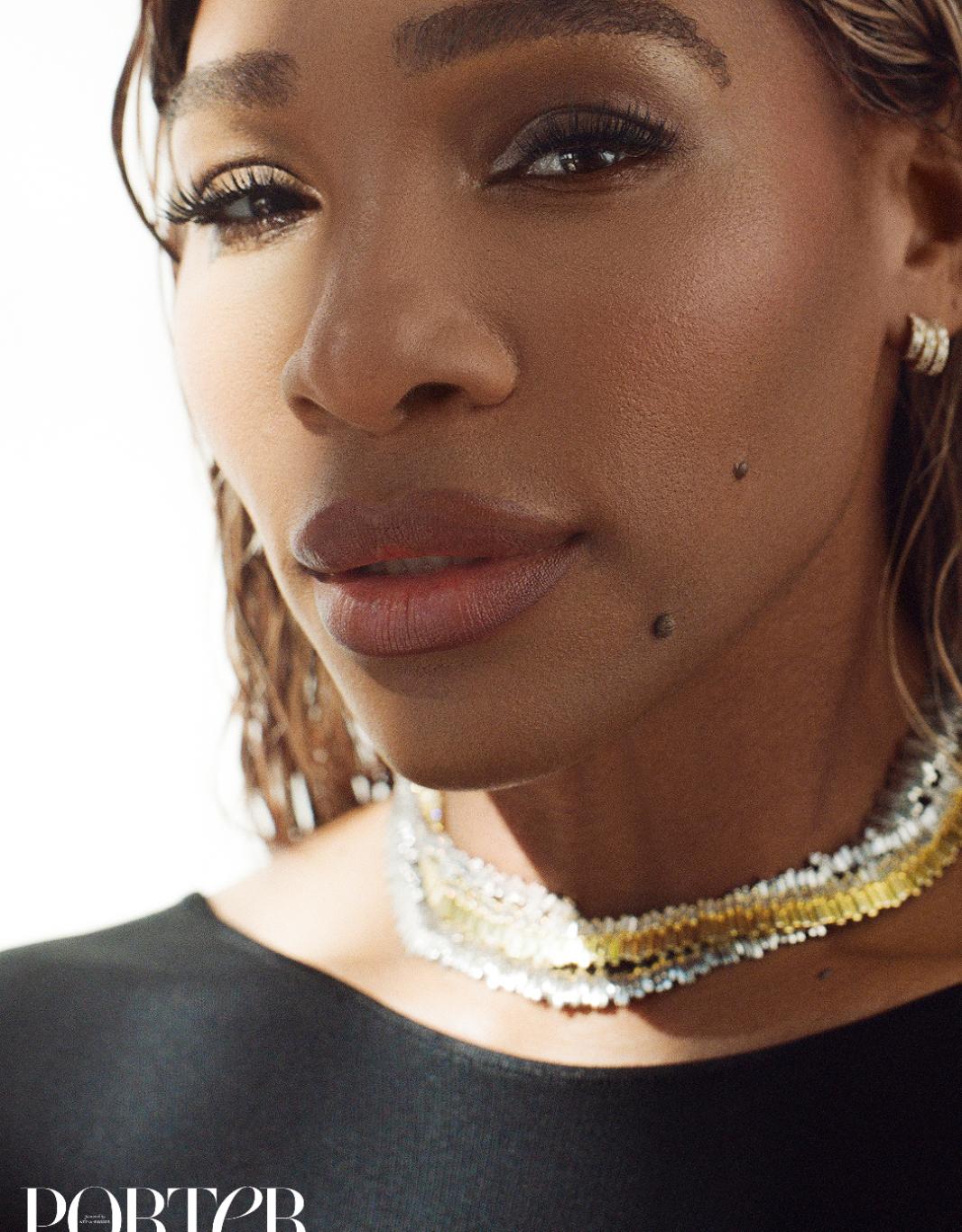 Крупный план Серены Уильямс украшает обложку журнала Porter.