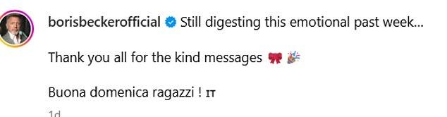 В Instagram теннисист сообщил, что все еще осмысливает эмоциональную прошлую неделю после рождения дочери Зои.