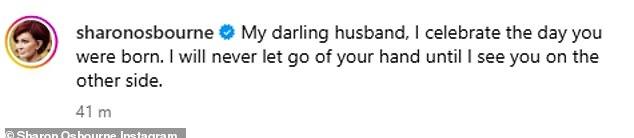 Всего через несколько дней после того, как Шэрон и Келли трогательно поздравили своего «дорогого» Оззи с днем рождения в среду.